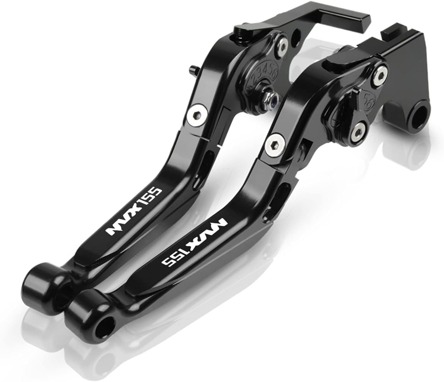 Vagary CNC Aluminium Foldable Retractable Brake Clutch Lever for Yamaha Aerox 155 (Black)