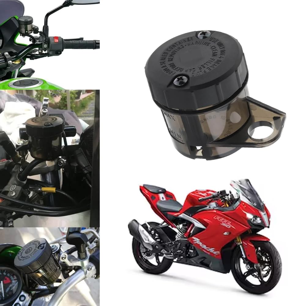 Vagary Bike Front Bike Oil Can Brake Clutch tank Fluid Reservoir Oil Tank for TVS Apache RR 310 (Black)