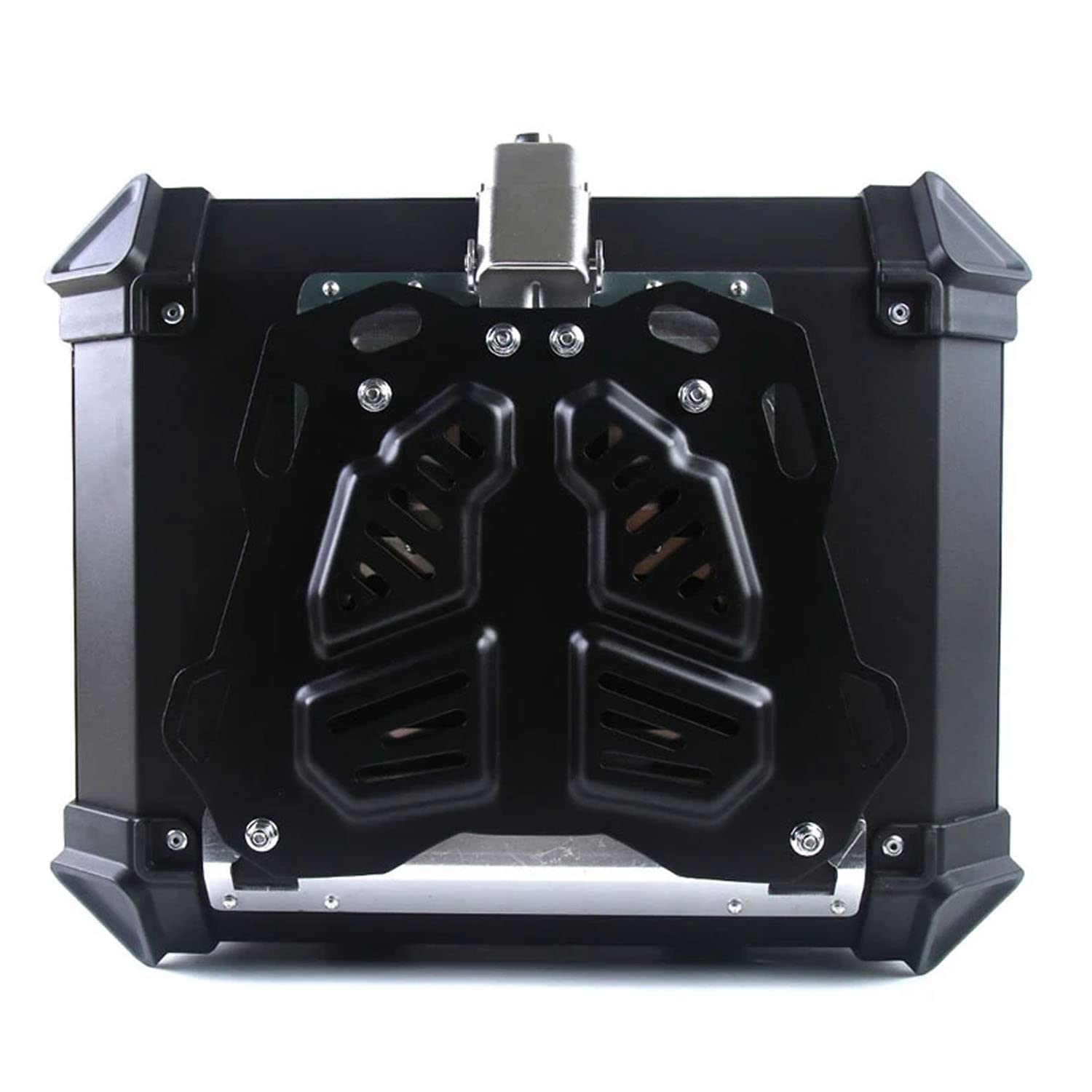 Vagary Metal Bike Storage Tail Top Box 45L Waterproof Luggage Case Hard Trunk Top Box For Himalayan (Black)