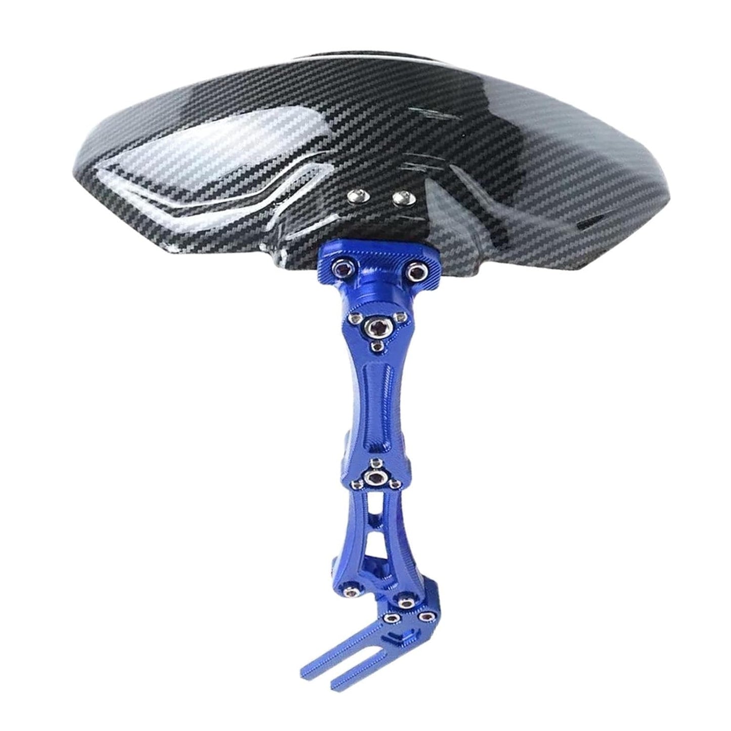 Vagary Rear Fender CNC Aluminium Rear Mudguard Motorbike Carbon Fiber Mudguard for Yamaha R15 V3 (Blue)