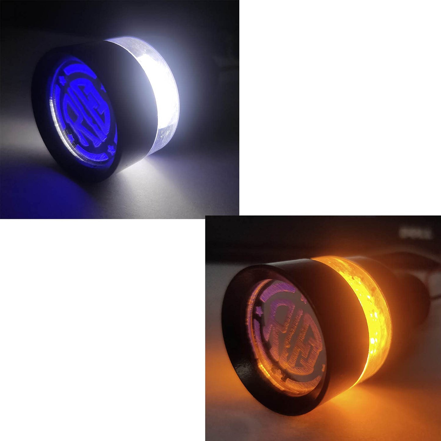 Vagary Water Proof 2X Motorcycle DRL Turn Signal Side Led Indicator Bike Handle Bar Light for Royal Enfield Thunderbird 350X, Blue