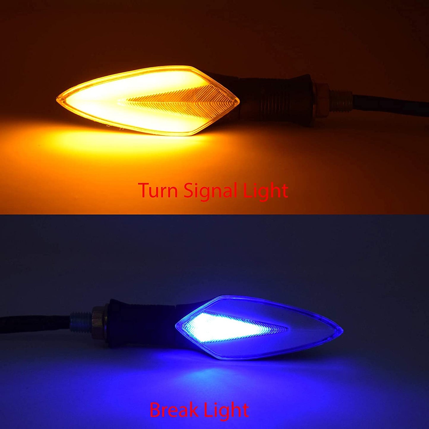 Vagary 2pc Universal Motorcycle LED Blue/Yellow Turn Signal Light Indicator Brake Indicator for Aprilia SR 125
