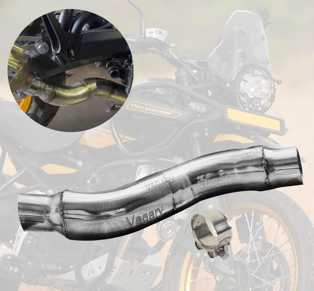 Vagary Stainless Steel High Performance Exhaust Middle Bend Pipe for RE Himalayan 450