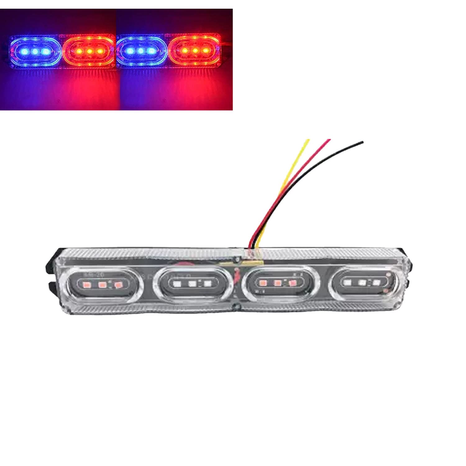 Vagary Universal Car LED Light Red/Blue Police Flasher Light for Hyundai i20 Active