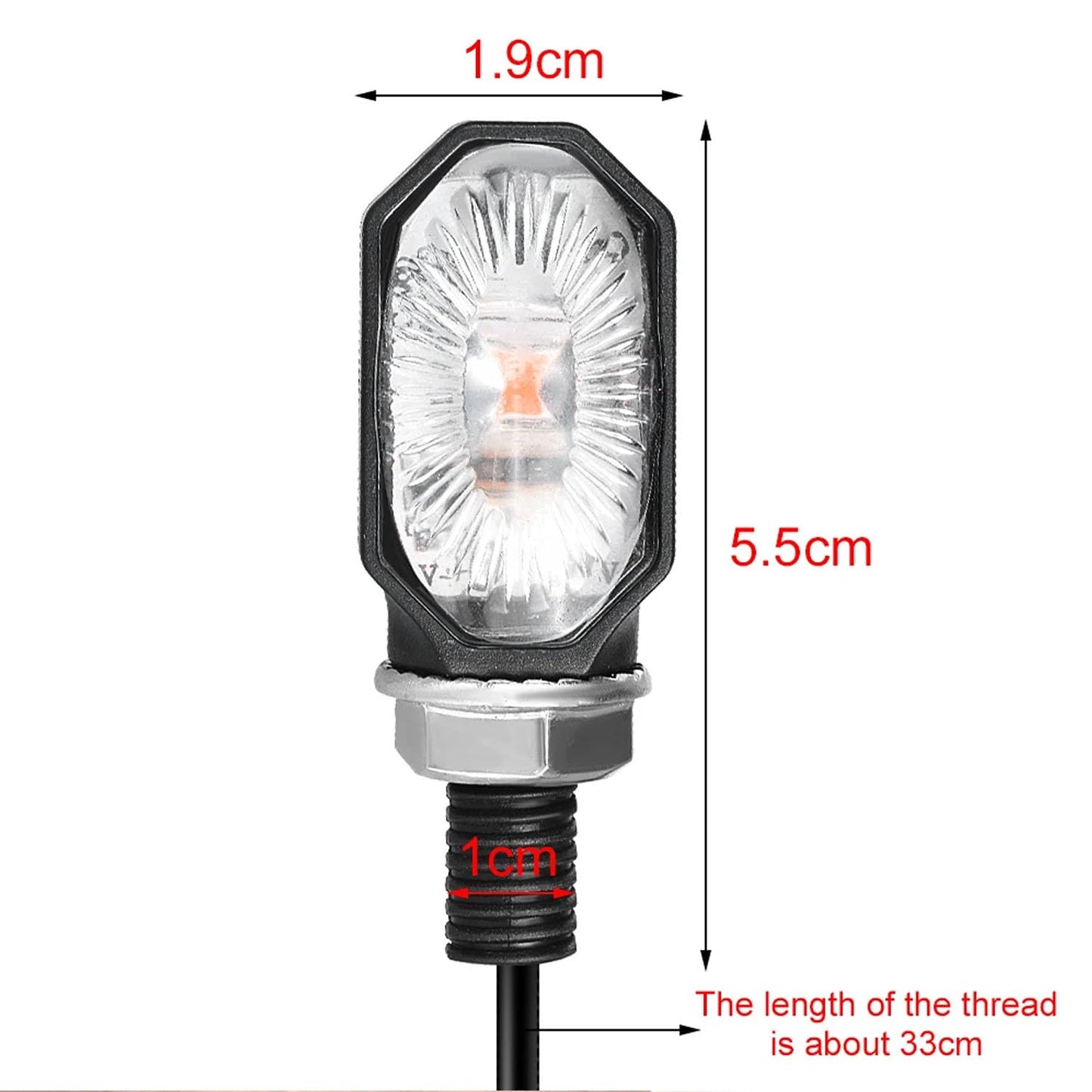 Vagary LED Amber Light Bike Turn Signal Indicator Mini Indicator for Bajaj, Hero, Honda, Yamaha, KTM, TVS, Suzuki Pulsar 200NS, Duke 200, R15 V3, R15 V4, Pulsar RS, Apache RTR 160, Pulsar N160