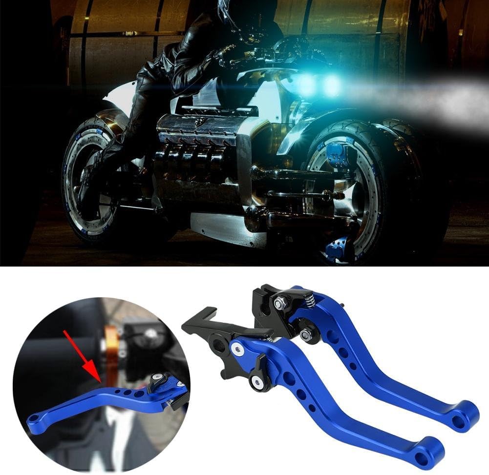 Vagary Blue Adjustable Clutch and Brake Lever for Yamaha R15 V3 ABS (Full Metallic CNC Material)
