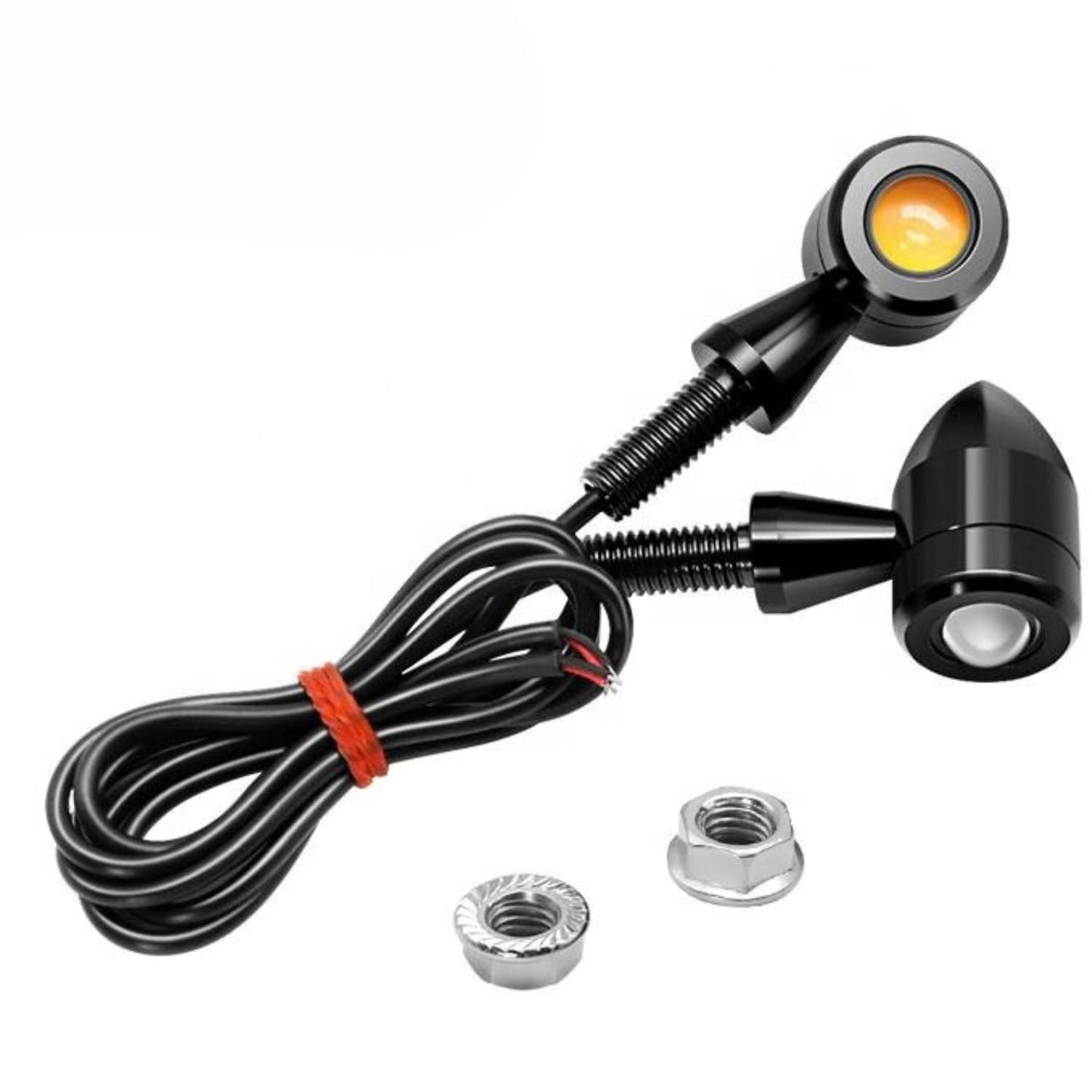 Vagary Original Mini Jet Indicator Bullet Shape Turn Signal Lights Indicator Motorcycle (Pack Of 2) - Led