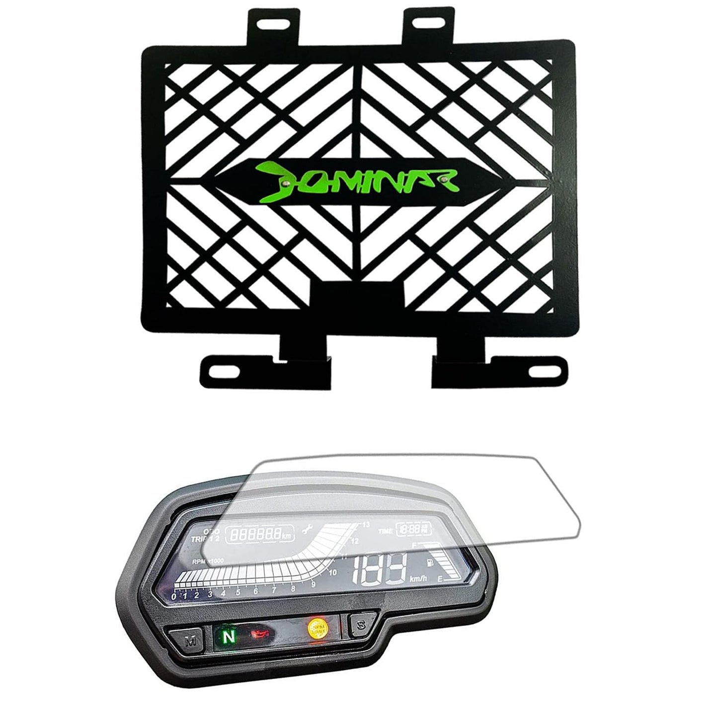 Vagary Metal Radiator Guard Grill Protector With Meter Guard For Bajaj Dominar 400 & 250