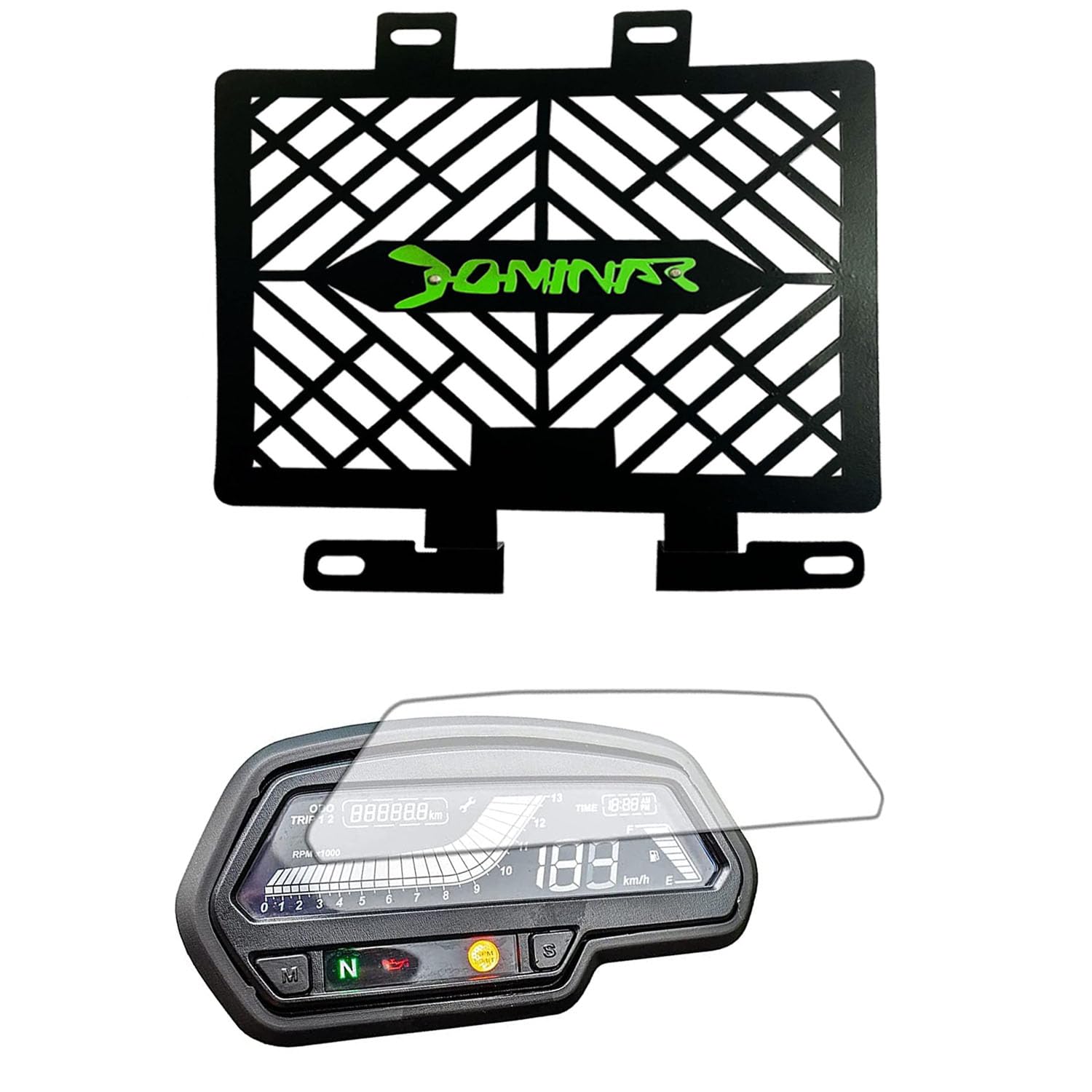 Vagary Metal Radiator Guard Grill Protector With Meter Guard For Bajaj Dominar 400 & 250