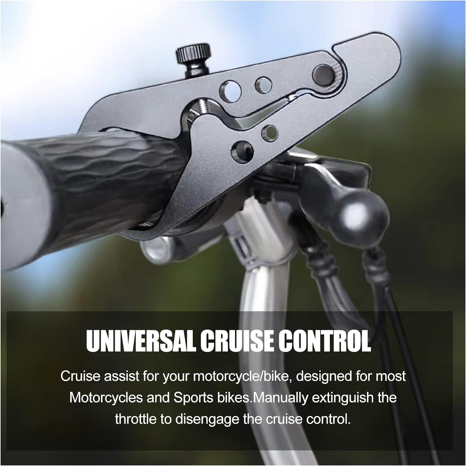 Vagary Universal CNC Cruise Control Bike Throttle Lock, Wrist/Hand Grip Lock Handlebar Hand Guard (Universal For Bike)