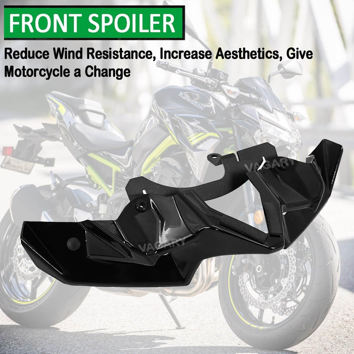 Vagary Abs Motorcycle Front Spoiler Winglet for Kawasaki Z900