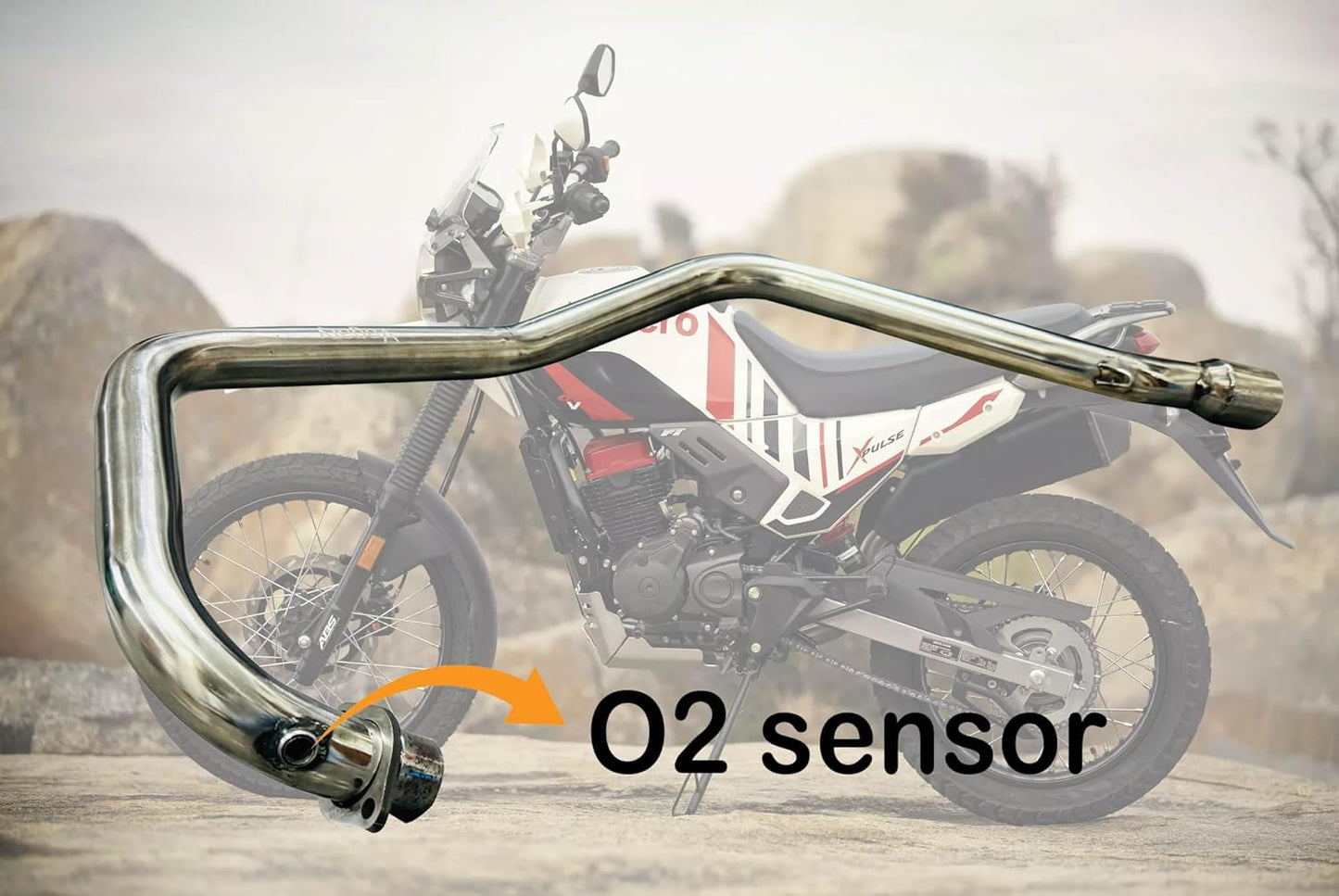 Vagary Stainless Steel High Performance Exhaust Middle Bend Pipe for Hero Xpulse 200 4V