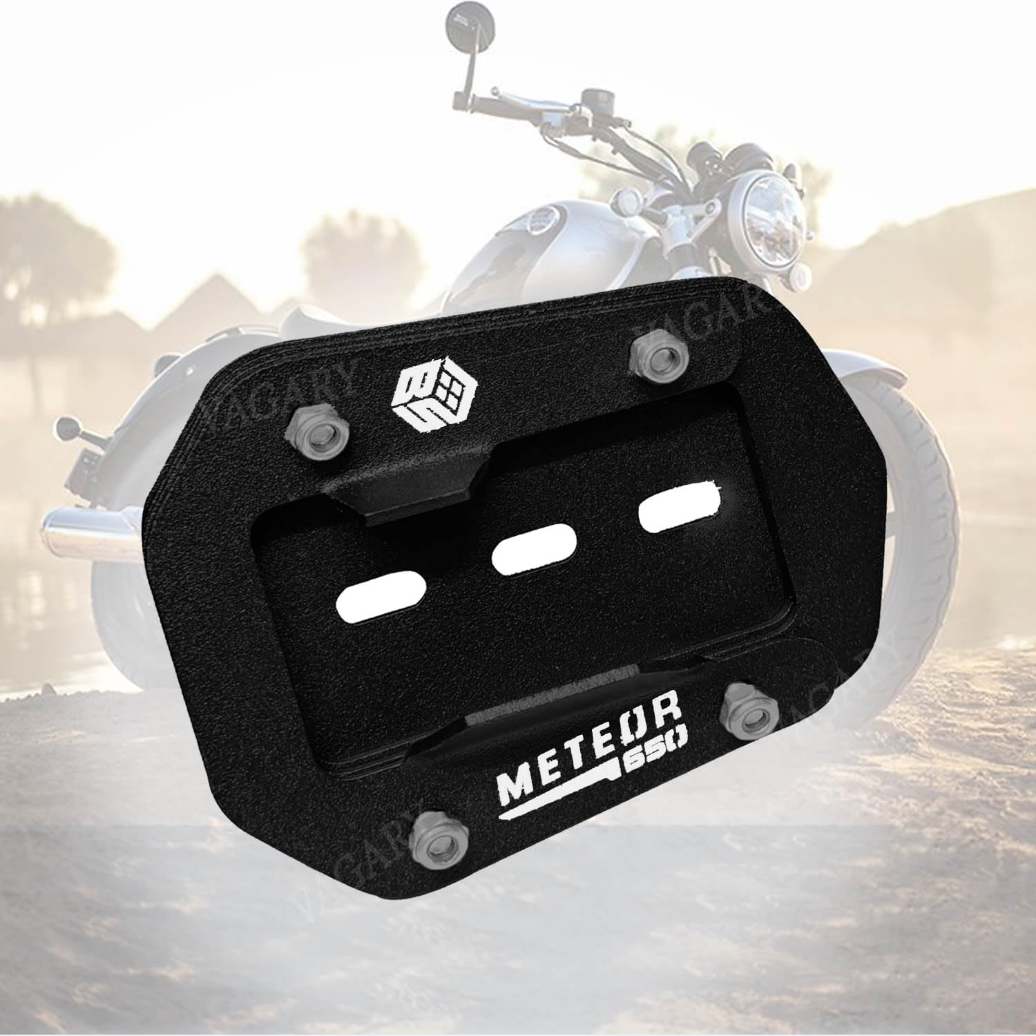 Vagary CNC Kickstand Side Stand Extender for RE Super Meteor 650 (Black)