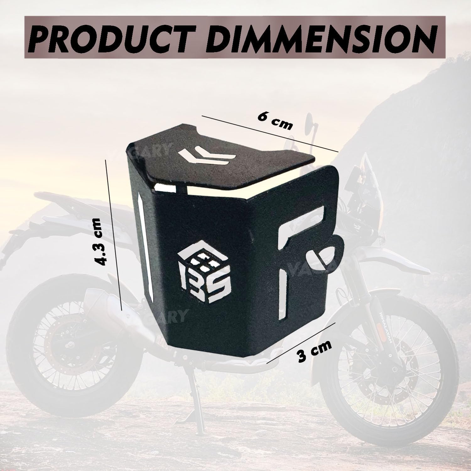 Vagary Rear Brake Oil Container Guard/Disc Oil Cap for RE Himalayan 450 (Black)