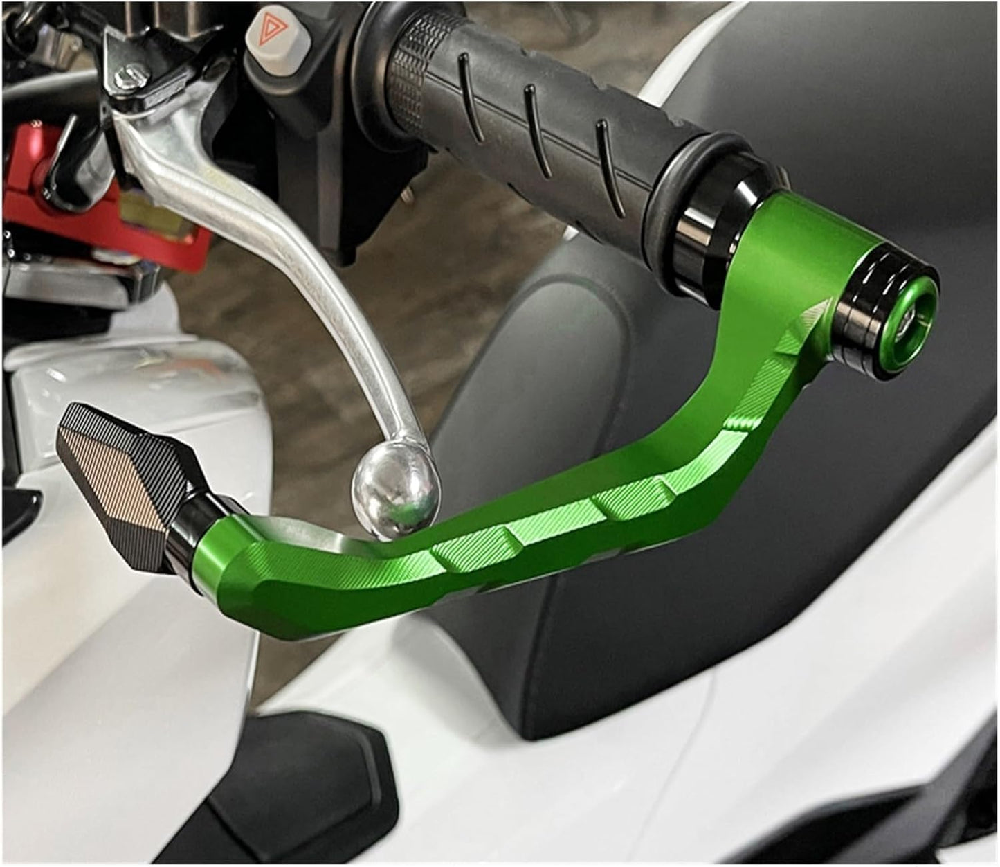 Vagary CNC Aluminum Alloy Motorcycle Handguard Universal Brake Clutch Lever Guard for Kawasaki Z900, Ninja 650, Ninja 300, Ninja 250 (Green)