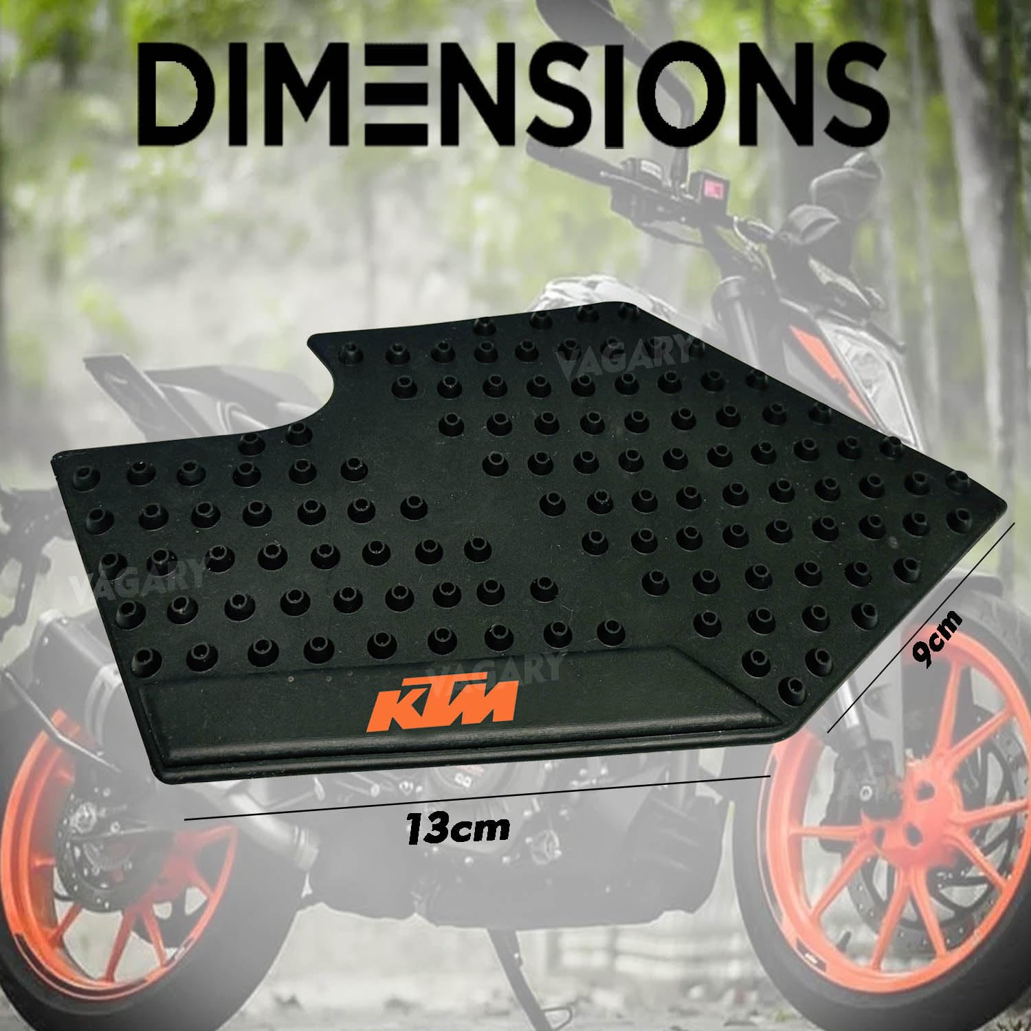 Vagary Anti Slip Silicone Tank Pad/Thai Pad for KTM Duke/KTM RC All Model Bikes