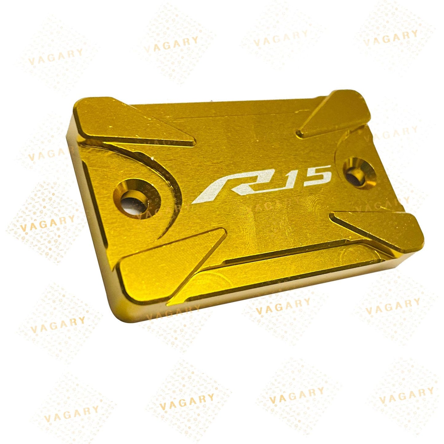 Vagary CNC Aluminium Alloy Disc Brake Fluid Reservoir Cap Cover For Yamaha R15 V4 (GOLDEN)