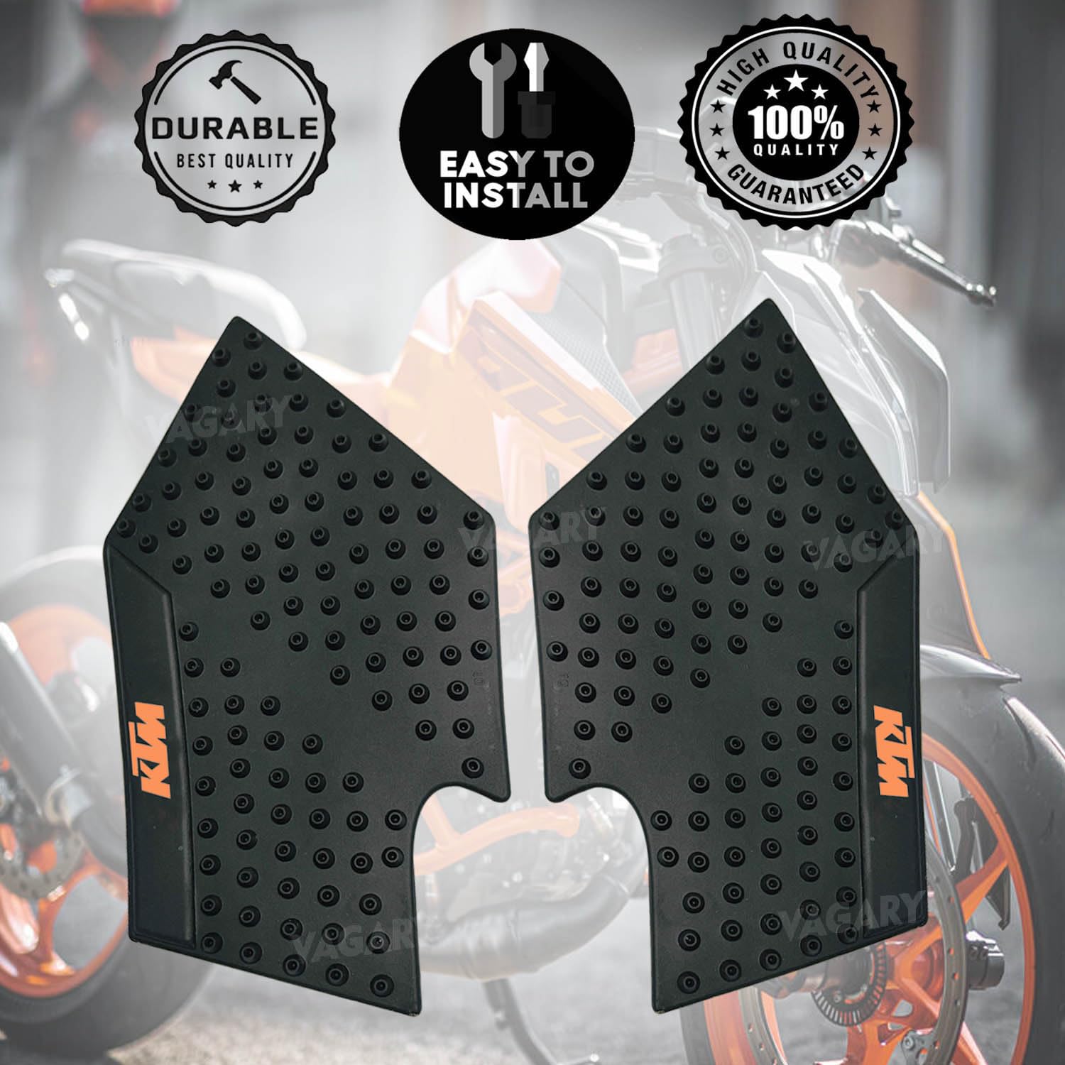Vagary Anti Slip Silicone Tank Pad/Thai Pad for KTM Duke/KTM RC All Model Bikes