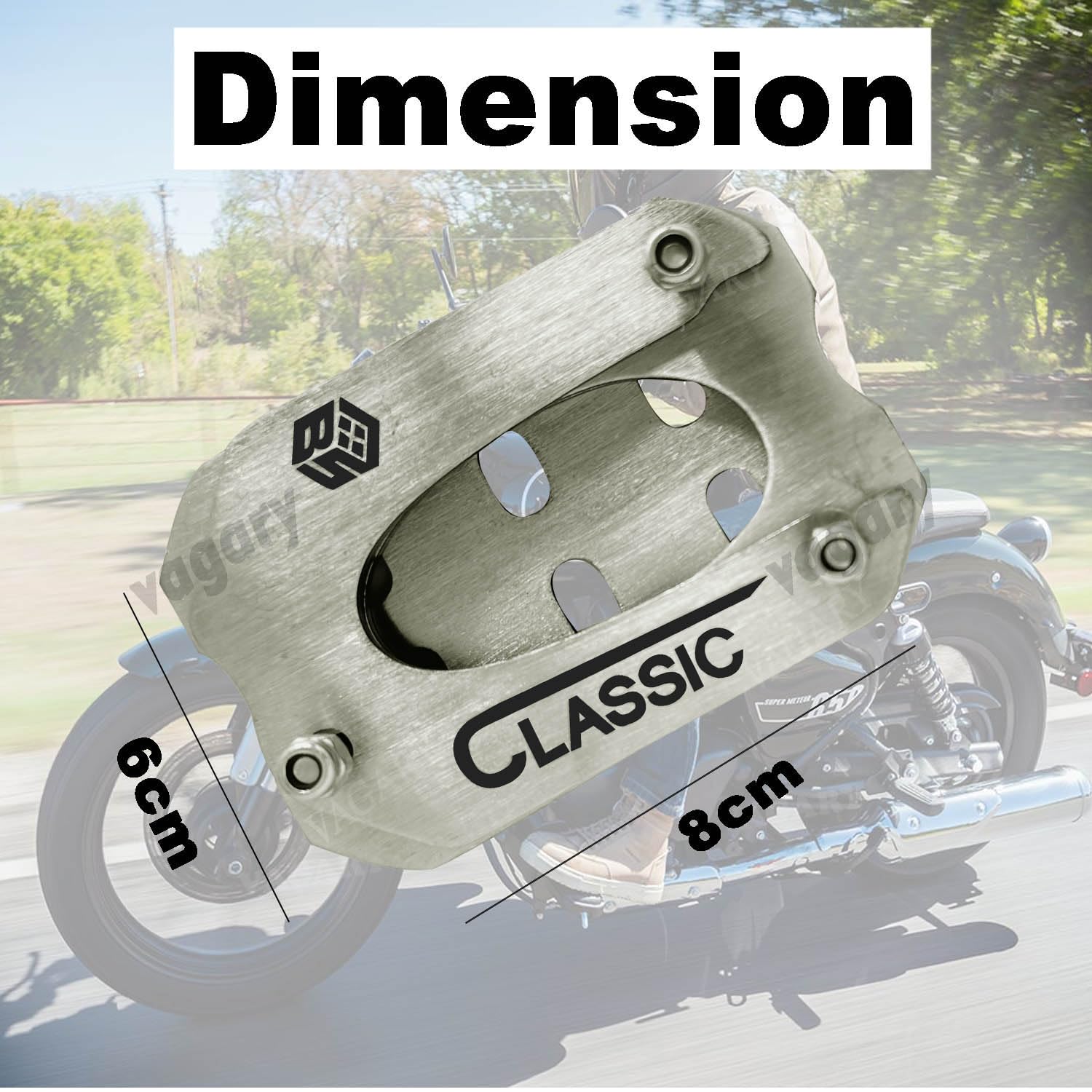 Vagary Stainless Steel Side Stand Extender for RE Reborn Classic 350 (Silver)