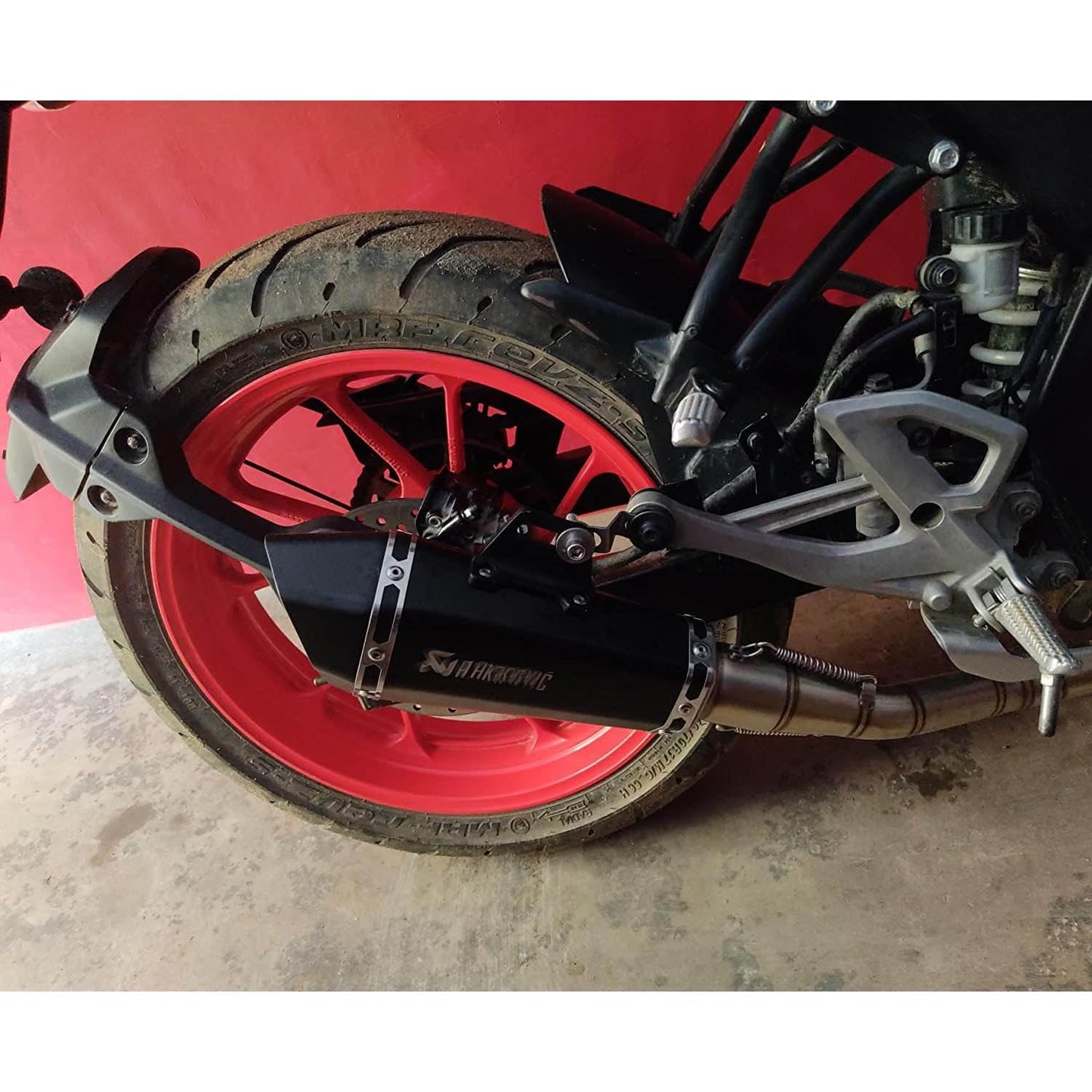 Vagary New Akraphovic Exhaust/Silencer Wtih Inbilt DB Killer for KTM, Kawasaki, Honda,TVS, Bajaj & Universal for bikes (Black)