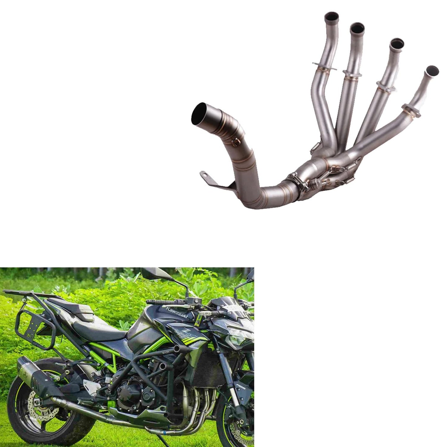 Vagary Exhaust Bend Pipe for Kawasaki Z900 (Silver)