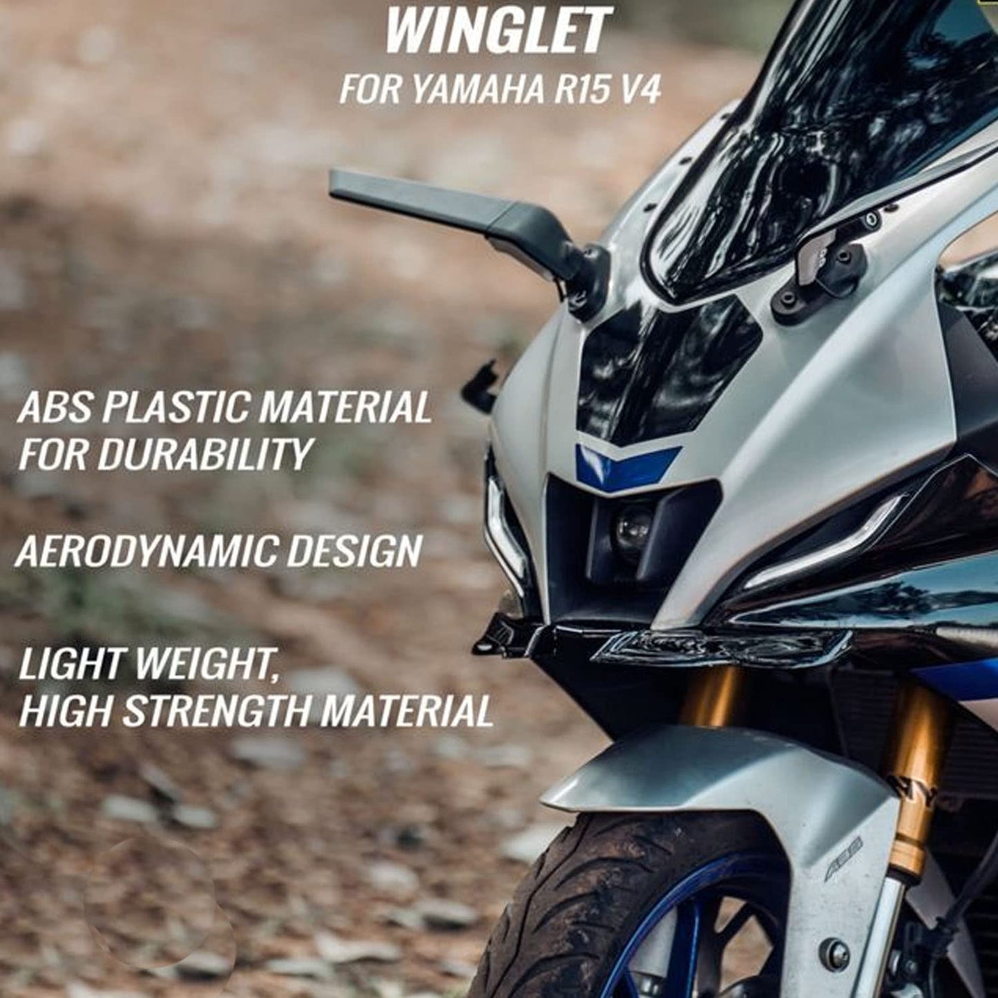 Vagary Winglet for Yamaha R15 V4/ R15 M Bike Fairing Kit (Red)