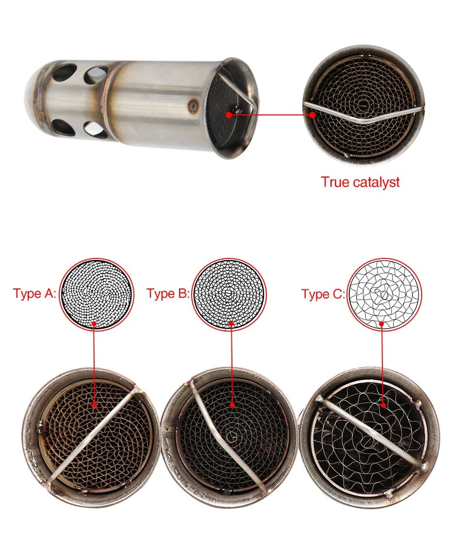 Vagary Universal Big Racing Exhaust DB Killer Silencer Muffler (Catalytic Converter)