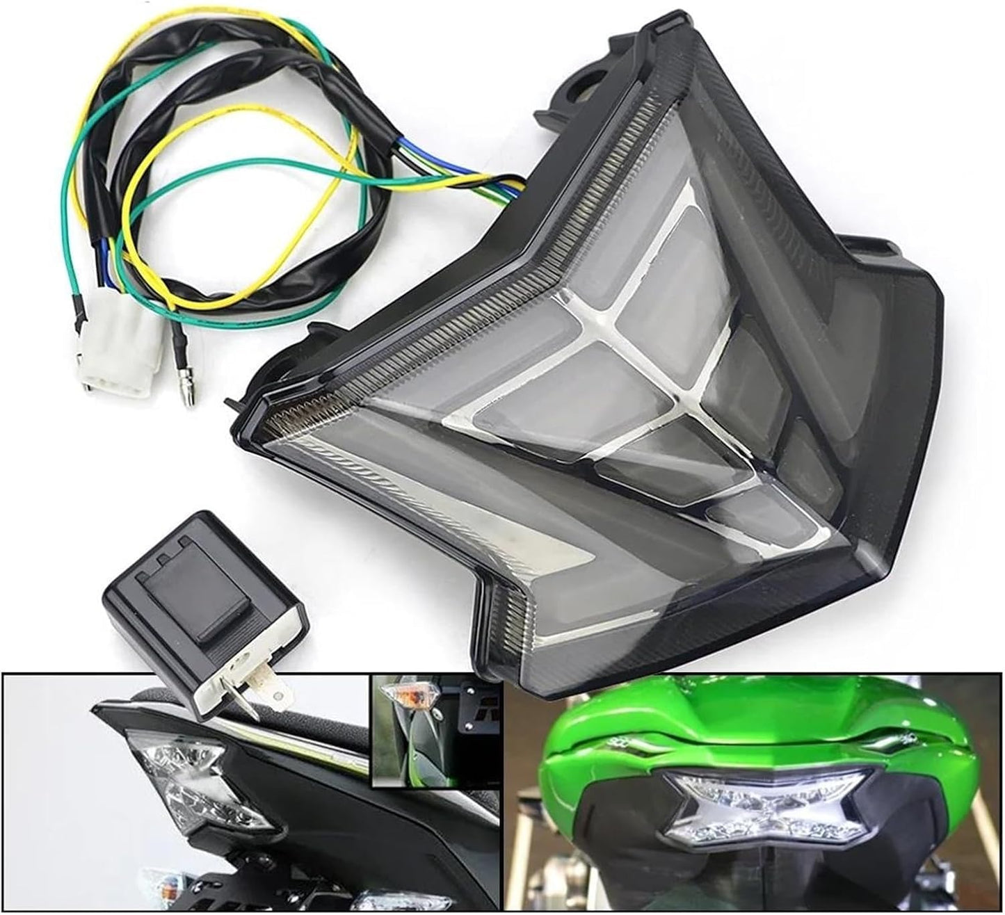 Vagary Motorcycle stop Lamp Led Rear Led Tail Light For Kawasaki Z900 II Ninja 250 300 (Red)