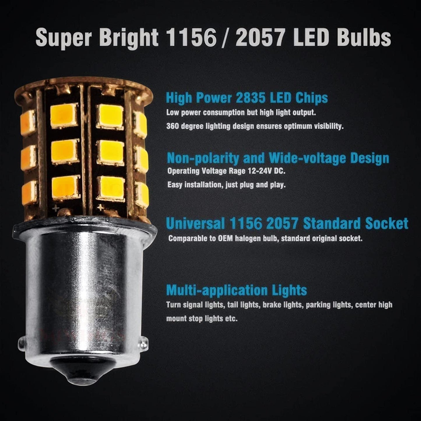 Vagary Bright 360° Reflecting LED Indicator Bulbs Light 4pc (Cross PIN LED) Indicator Light, Parking Light Motorbike, Car LED (12 V, 15 W) (/niversal For Bike, Universal For Car, Pack of 2)