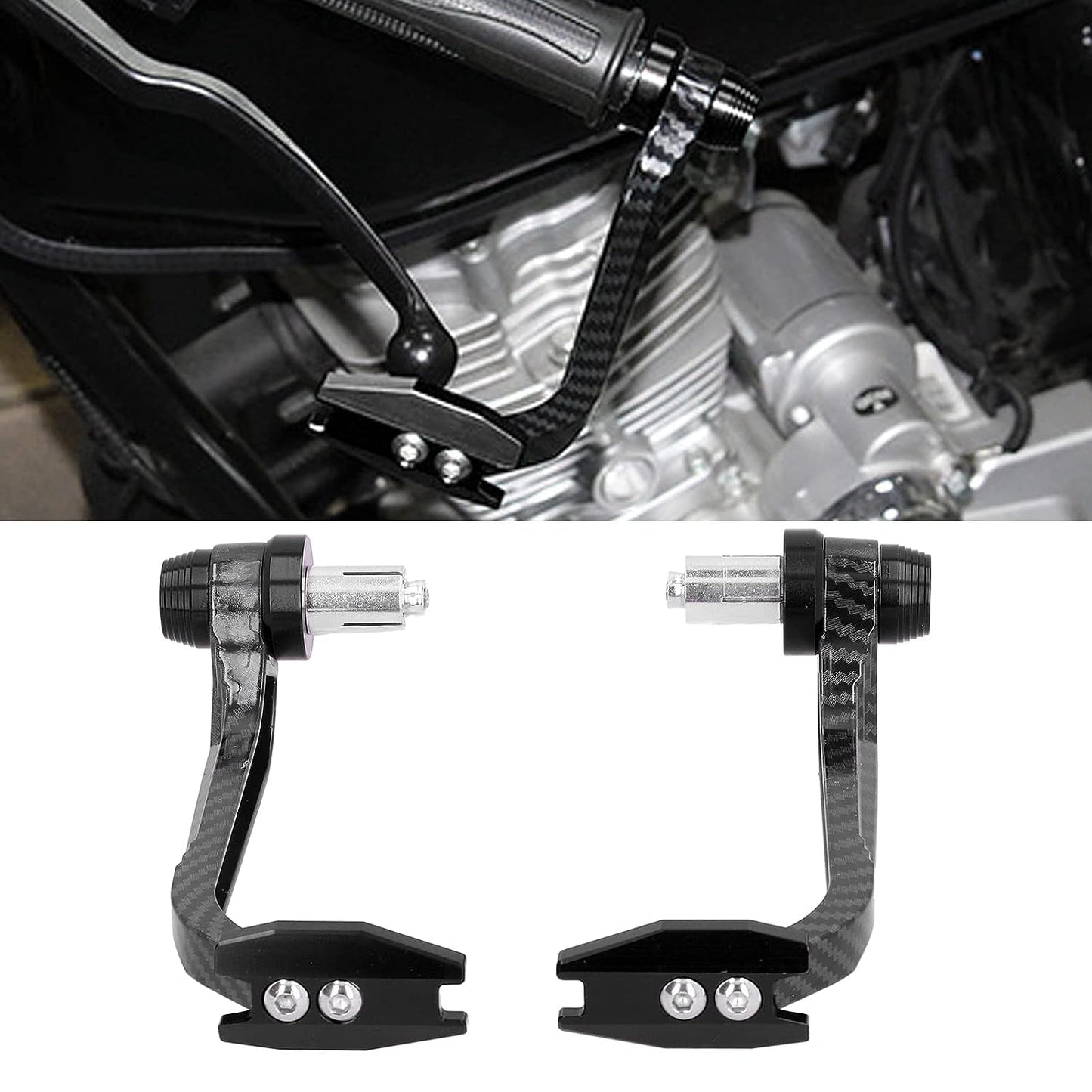 Vagary Bike Handlebar Hand Protector Black Carbon Metal Body Heavy Hand Protection Hand Lever Guard (Universal for Bike)