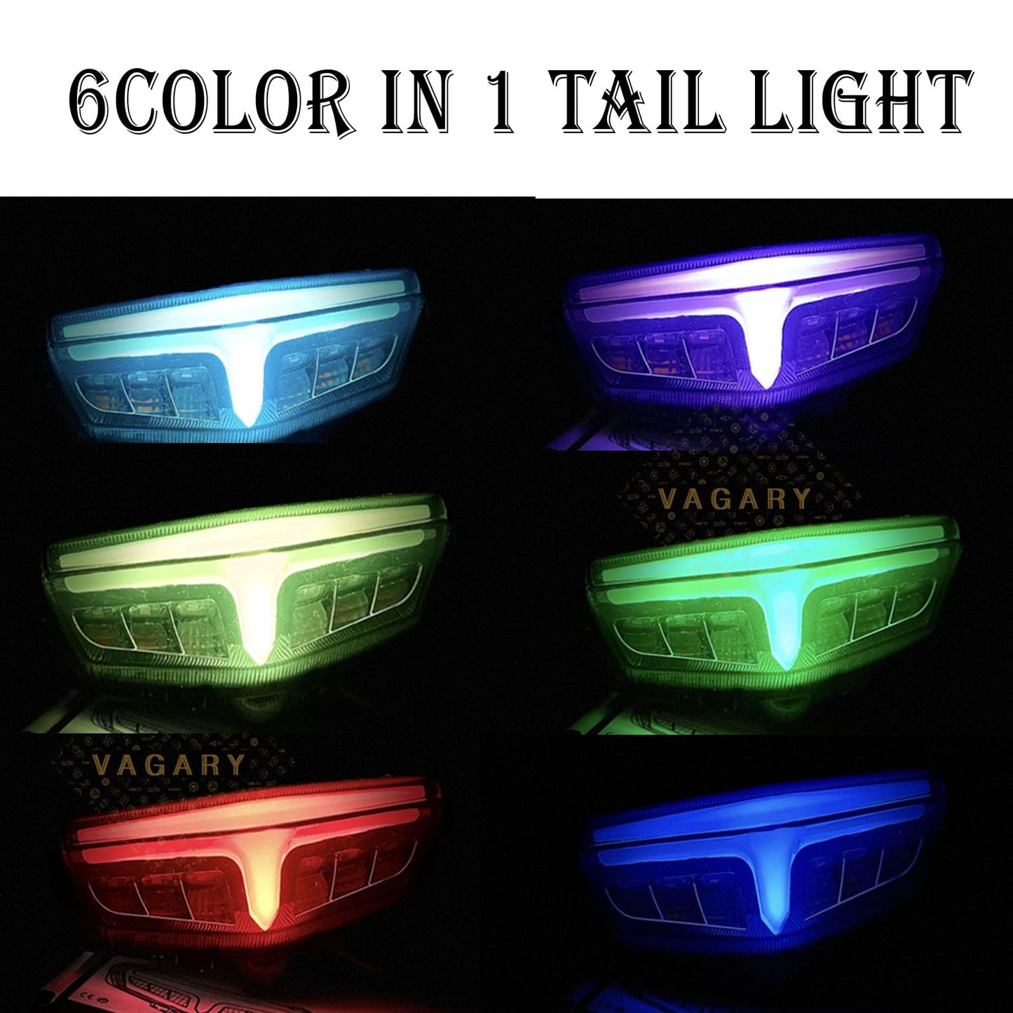 Vagary DRL Back, Side LED Indicator Tail Light for Yamaha MT 15 (BS4, BS6) (Multicolor)