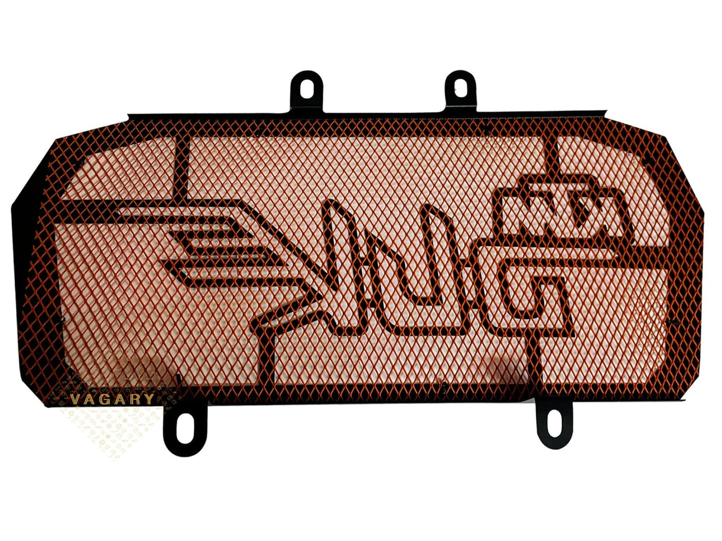 Vagary Stainless Steel KTM Radiator Guard Protector Grill for KTM Duke 125/200/250/390 (Orange Black)