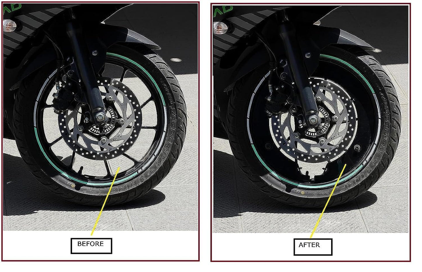 Vagary Disc Wheel Cover Pack of 4 for 2 Wheels Suitable only 17 inch Motorcycle Wheels All Model (17inch Bikes Wheel)