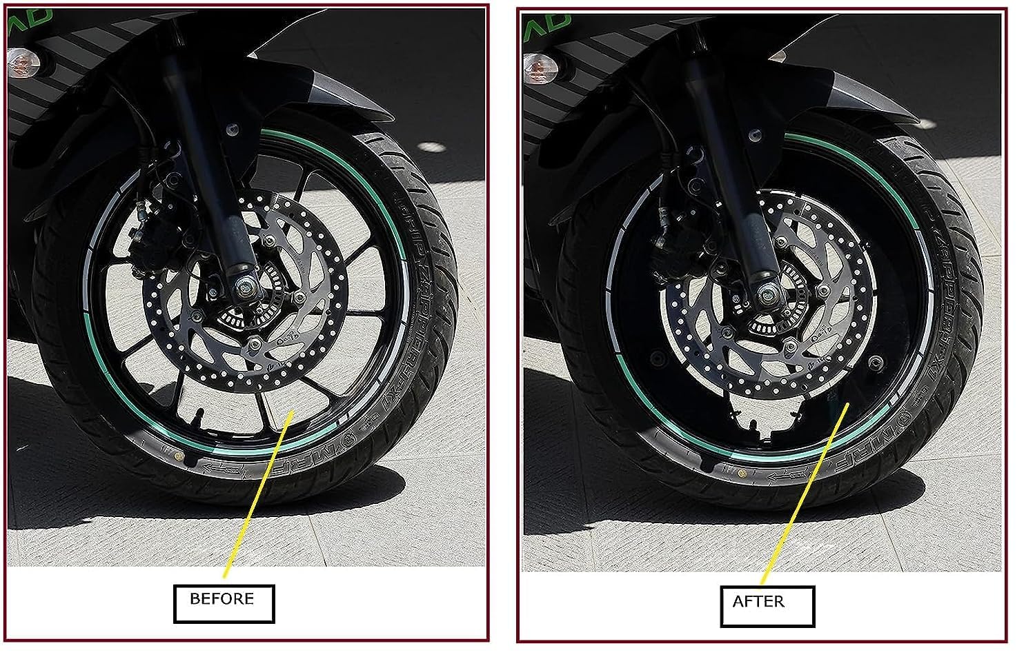Vagary Disc Wheel Cover Pack of 4 for 2 Wheels Suitable only 17 inch Motorcycle Wheels All Model (17inch Bikes Wheel)