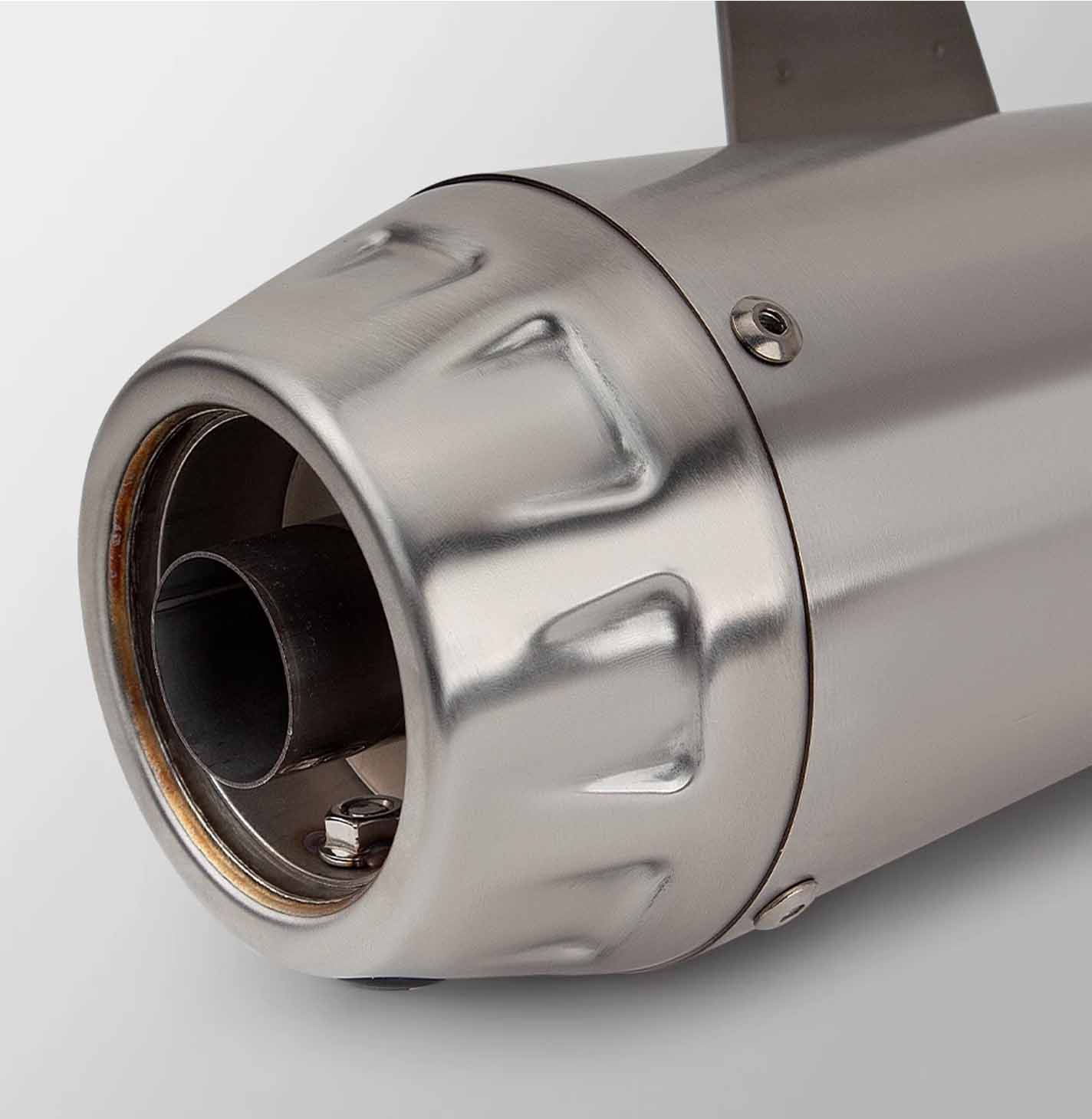 Vagary Motorcycle Arrow Bike Exhaust Pipe Escape Modified Muffler DB Killer For All Bike (Silver)