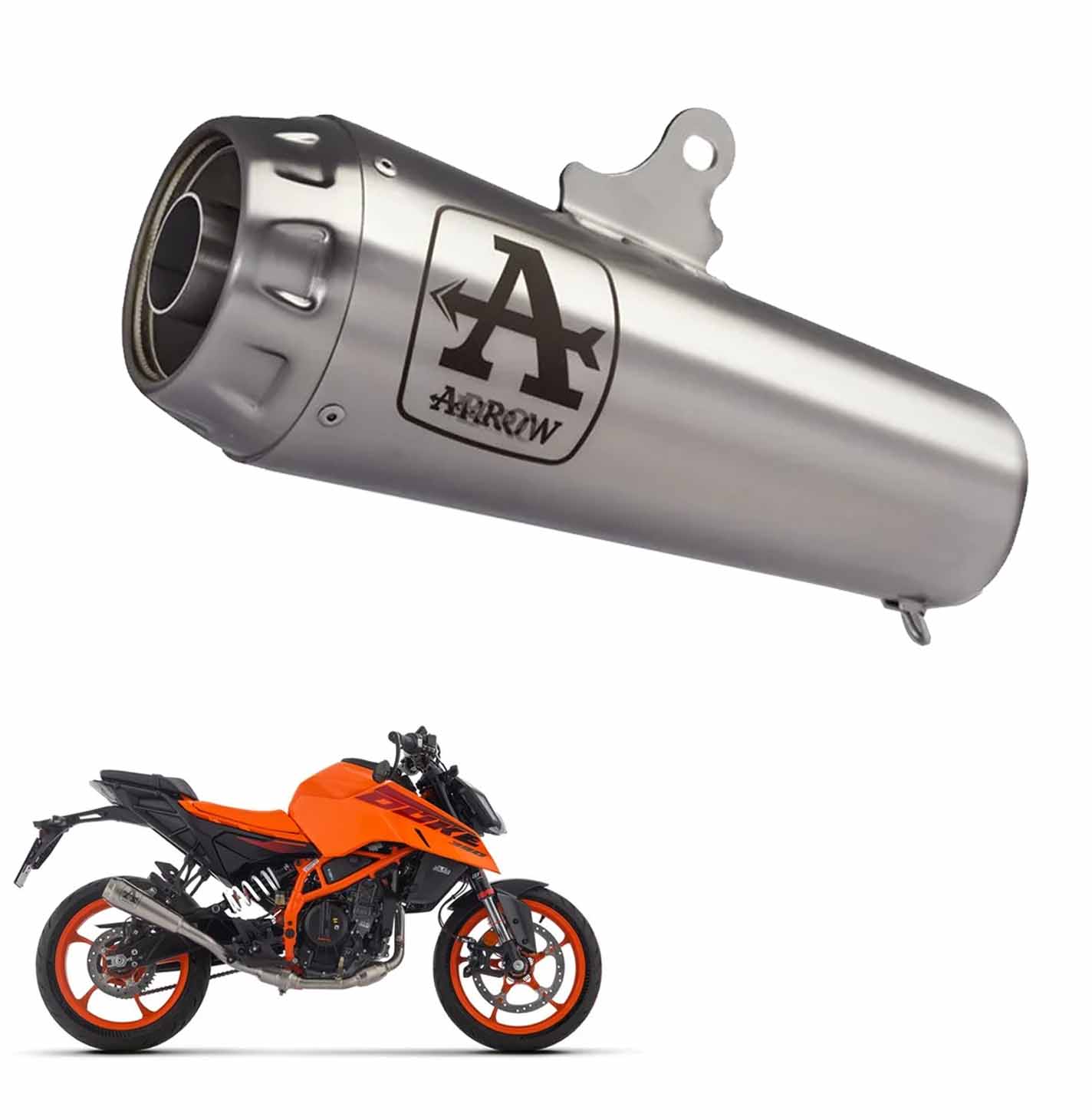 Vagary Motorcycle Arrow Bike Exhaust Pipe Escape Modified Muffler DB Killer For All Bike (Silver)