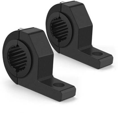 Vagary Aluminum Universal Fog Lamp Clamp/Motorcycle Spotlight Bracket Pack of 2 (Black)