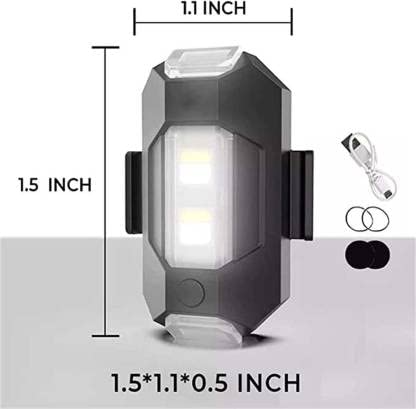 Vagary Multicolor Strobe Lights with USB Charging, Drone Flashing Strobe Light Back Up Lamp, License Plate Light, Reversing Light, Side Marker, Tail Light Car, Motorbike LED