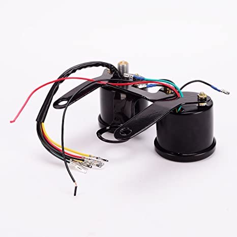 Vagary Universal Motorcycle Dual Odometer Speedometer Gauge LED Background Light Analog Speedometer