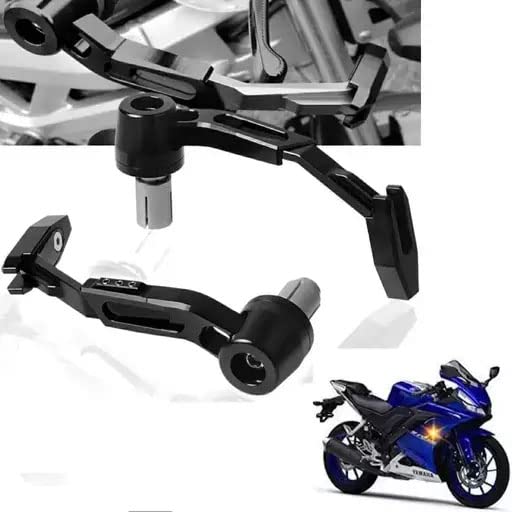 Vagary Motorcycle Adjustable Brake Clutch Lever Protector CNC Lever Protector Guard Handlebar Hand Guard (Universal for Bike)(Black)