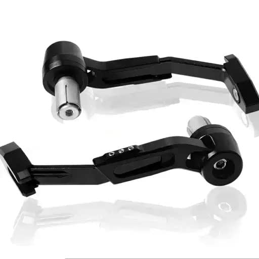 Vagary Motorcycle Adjustable Brake Clutch Lever Protector CNC Lever Protector Guard Handlebar Hand Guard (Universal for Bike)(Black)