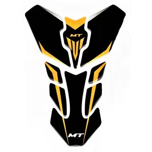 Vagary Scratch Protector Bike Tank Pad Sticker for Yamaha MT 15 (Orange)