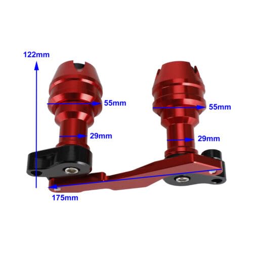 Vagary Fork Slider –Anti Crash Protector Rear Fork Wheel Slider for Yamaha Aerox 155 (RED)