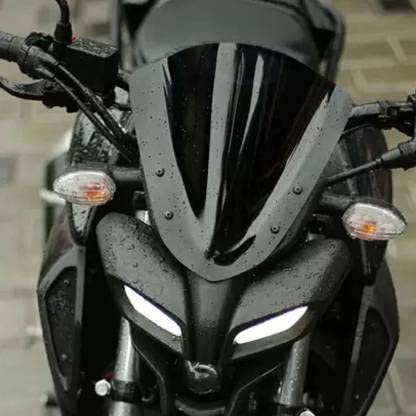 Vagary Combo of Yamaha MT 15 Imported Short Visor -Matte + MT 15 Winglet Green Bike Fairing Kit