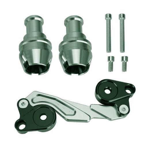 Vagary Fork Slider –Anti Crash Protector Rear Fork Wheel Slider for Yamaha Aerox 155 (Silver)