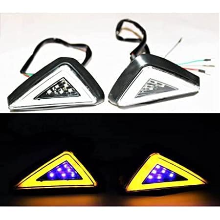 Vagary Fornt Drl Running LED Indicator For Yamaha R15 V3.0, Yamaha R15 S Honda Cbr 150, Cbr 250, Cbr 650F Bajaj Rs200 Kawasaki Ninja 250, Ninja 300, Ninja 400- Blue, Yellow