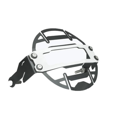 Vagary Premium Matte Black Headlight Grill With Side Stand Extender for RE Super Meteor 650 (Black)