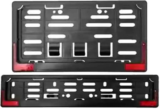 Vagary Bike Number Plate Frame with Reflector (Stander Size for All Bikes) (Plastic 26 cm x 3 cm)