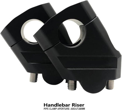 Vagary Handlebar Riser Bar Mount Handle Clamp Accessories Handlebar Risers Clamp Handlebar Riser Kit (Black)