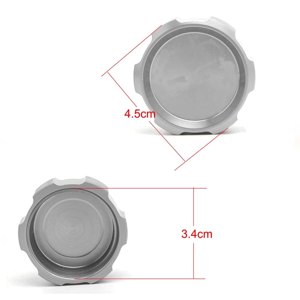 Vagary Fluid Reservoir Cap/Rear Oil Cap for Yamaha R15 V3, V4, R15M, MT-15, FZX, FZ (Silver)